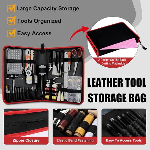 IMZAY 415 PCS Leather Working Kit, Leather Tool Kit, LeatherCrafting Set in Kuwait