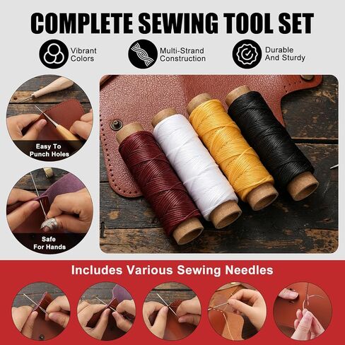 IMZAY 415 PCS Leather Working Kit, Leather Tool Kit, LeatherCrafting Set in Kuwait