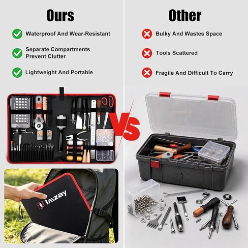 IMZAY 415 PCS Leather Working Kit, Leather Tool Kit, LeatherCrafting Set in Kuwait