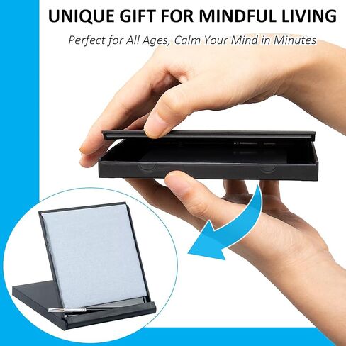 Water Drawing Board with Brush, 5.4x5.8 inch Zen Art Pinting Board, Portable Reusable Inkless Calligraphy Writing Magic Canvas Slate Unique Gift Set for Buddha Mindfulness Meditation Relaxation in Kuwait