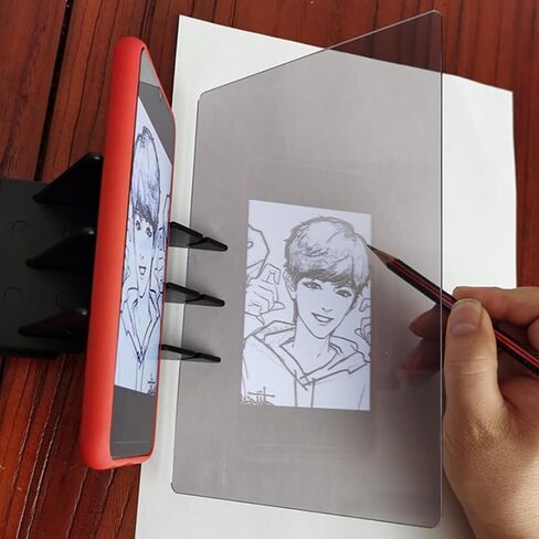 Portable Optical Drawing Board - Transparent, PVC Material for Beginners & Pros, Ideal for Sketching and Image Tracing, White in Kuwait