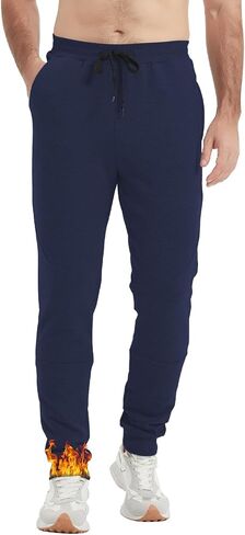 Idtswch 34/36/38/40 Long Inseam Mens Tall Sweatpants Fleece-Line Extra Long Joggers Pant with Zip Pockets in Kuwait