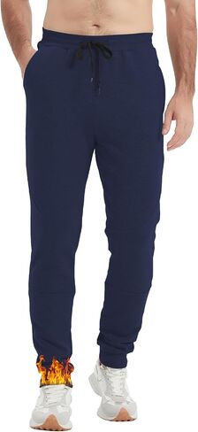 Idtswch 34/36/38/40 Long Inseam Mens Tall Sweatpants Fleece-Line Extra Long Joggers Pant with Zip Pockets in Kuwait