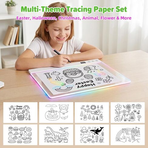 16" LED Drawing Board for Kids, Glowing Neon Light Up Writing Tablet in Kuwait