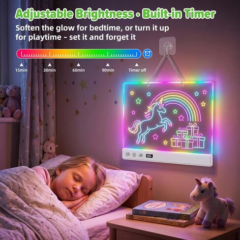 16" LED Drawing Board for Kids, Glowing Neon Light Up Writing Tablet in Kuwait