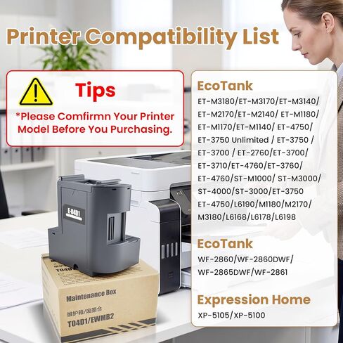 2Pcs E-04D1 Print Maintenance Tank, T04D1 Waste Ink Storage Unit in Saudi Arabia