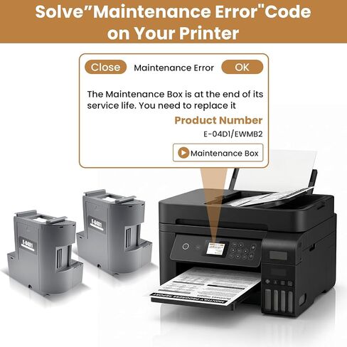 2Pcs E-04D1 Print Maintenance Tank, T04D1 Waste Ink Storage Unit in Saudi Arabia