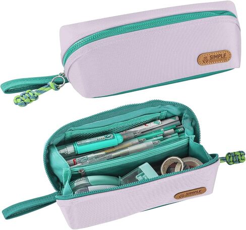 Large Multipurpose Pencil Pouch Waterproof Oxford Zipper Case-Pink in Kuwait