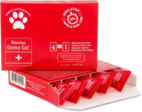 Veterinus Derma GeL® PAW Care Pack with 5 x MINI Tubes 10mL - 0.34 fl.oz. - CAT Safe Non Toxic Contains: Freeze Dried Lavender extr. (no Essential Oil) in Kuwait