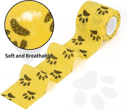 12 Rolls Pet Vet Wrap Dog Self Adhesive Bandage Wrap for Horse Cat Animal in Kuwait