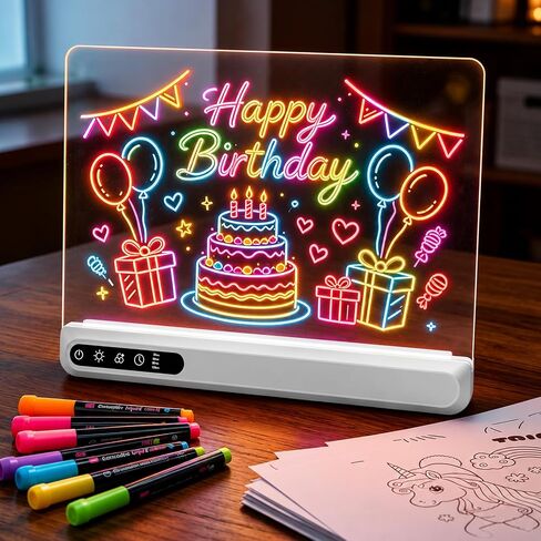16" Rechargeable LED Drawing Message Board Drawing Tablet Pink in Kuwait
