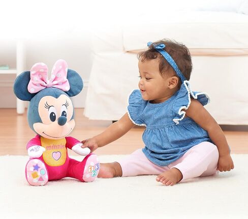Disney Baby Musical Discovery Plush Minnie Mouse with Sounds and Phrases, Sings ABCs, 123s, and Colors Songs, Kids Toys for Ages 06 Month by Just Play in Kuwait