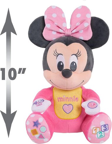 Disney Baby Musical Discovery Plush Minnie Mouse with Sounds and Phrases, Sings ABCs, 123s, and Colors Songs, Kids Toys for Ages 06 Month by Just Play in Kuwait