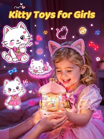 Kitty Toys for Girls 15 Sounds+19 Films, Cat Themed Gifts Projector in Kuwait