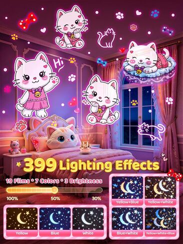 Kitty Toys for Girls 15 Sounds+19 Films, Cat Themed Gifts Projector in Kuwait