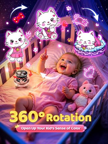 Kitty Toys for Girls 15 Sounds+19 Films, Cat Themed Gifts Projector in Kuwait