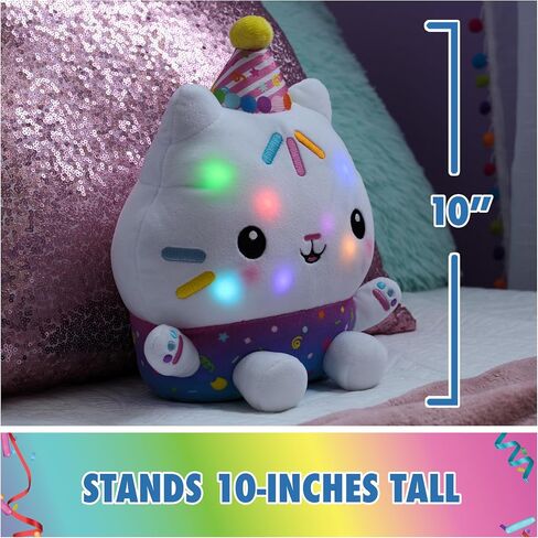 Gabby's Dollhouse Celebrations, Sprinkle Party Cakey Cat Plush, 10-Inch Interactive Stuffed Animal with Sounds, Kids Toys for Girls & Boys Ages 3+ in Kuwait