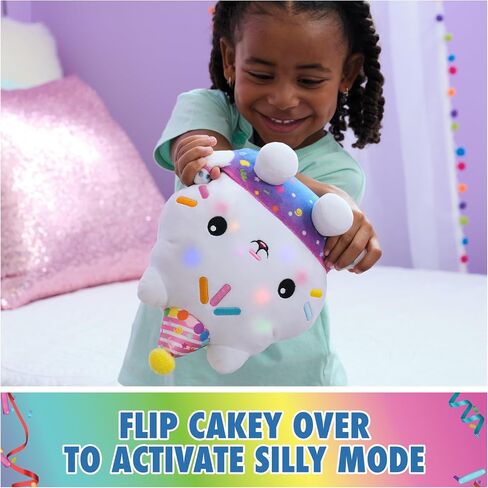 Gabby's Dollhouse Celebrations, Sprinkle Party Cakey Cat Plush, 10-Inch Interactive Stuffed Animal with Sounds, Kids Toys for Girls & Boys Ages 3+ in Kuwait