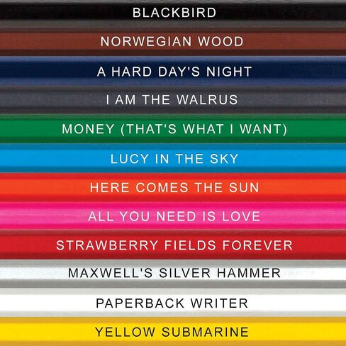 The Colours Beatles-Inspired Pencil Set - 12 Pencils + 10 Pages in Kuwait