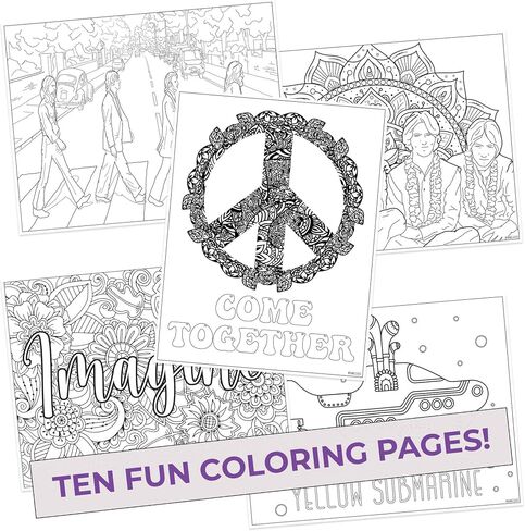 The Colours Beatles-Inspired Pencil Set - 12 Pencils + 10 Pages in Kuwait