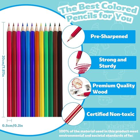 OSIMIG 432 Count Colored Pencils Bulk, 36 Packs with 12 Colors, Color Pencils for Kids, Pre-Sharpened Bulk Colored Pencils for Adults,Kids School Supplies for Teachers, Back to School Supplies in Kuwait