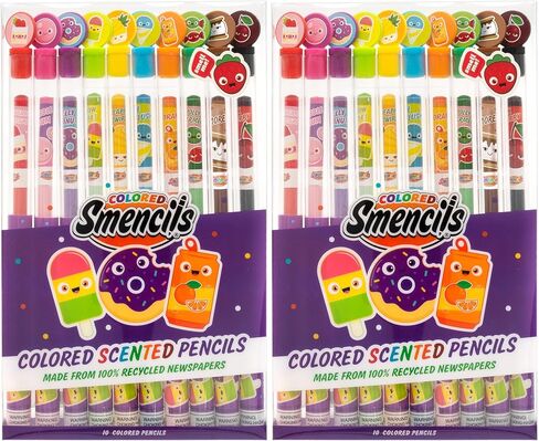 Colored Smencils 2 Pack, Scented Colored Pencils for Kids, 20 Count in Kuwait