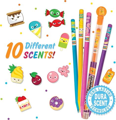 Colored Smencils 2 Pack, Scented Colored Pencils for Kids, 20 Count in Kuwait