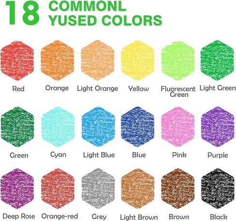 Colored Pencils Bulk Set 450 Count, Coloring Pencils in 18 Assorted Colors in Kuwait