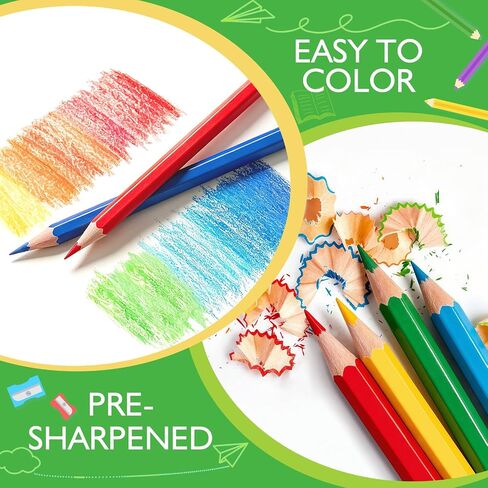 Colored Pencils Bulk Set 450 Count, Coloring Pencils in 18 Assorted Colors in Kuwait