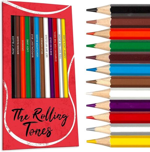 The Colours Beatles-Inspired Pencil Set - 12 Pencils + 10 Pages in Kuwait