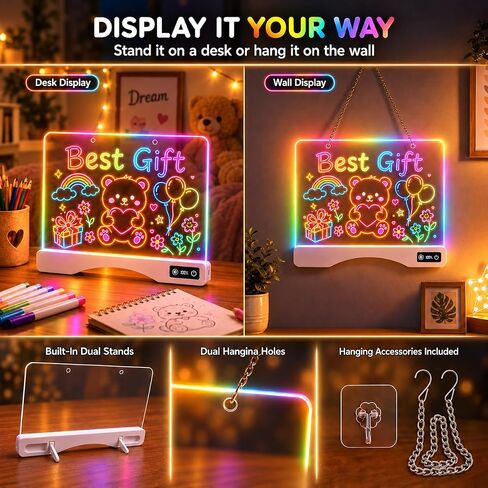 16" Rechargeable LED Drawing Board for Kids, 21 Effects, Remote Control in Kuwait