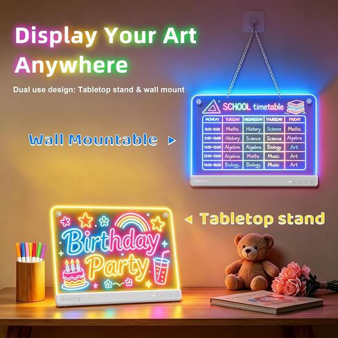 Awatty Led Drawing Doard 16'', Toys Gifts for Kids Girls Boys(Ivory) in Kuwait