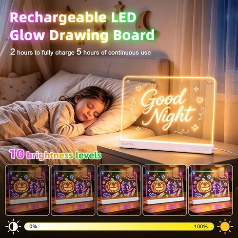 Awatty Led Drawing Doard 16'', Toys Gifts for Kids Girls Boys(Ivory) in Kuwait