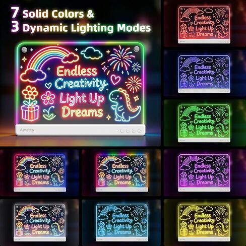 Awatty Led Drawing Doard 16'', Toys Gifts for Kids Girls Boys(Ivory) in Kuwait