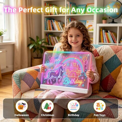 Awatty Led Drawing Doard 16'', Toys Gifts for Kids Girls Boys(Ivory) in Kuwait