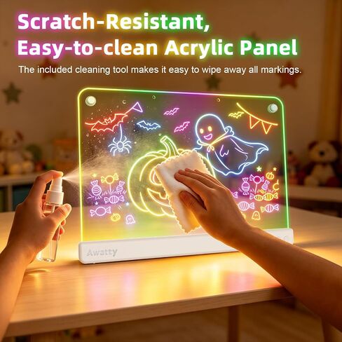 Awatty Led Drawing Doard 16'', Toys Gifts for Kids Girls Boys(Ivory) in Kuwait