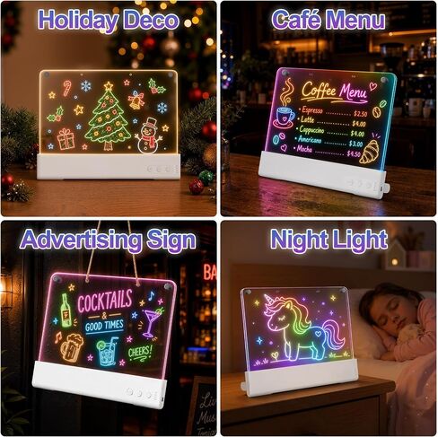 16" LED Drawing Board for Kids, Dual Panels Light Up Rechargeable Board in Kuwait