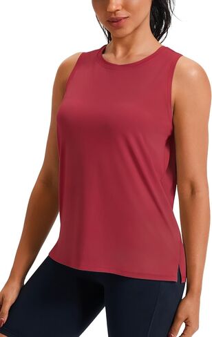 Ice Silk Crop Workout Tank Tops for Women Cool-Dry Sleeveless Loose Fit Yoga Shirts Running Gym Athletic Tops for Women in Kuwait
