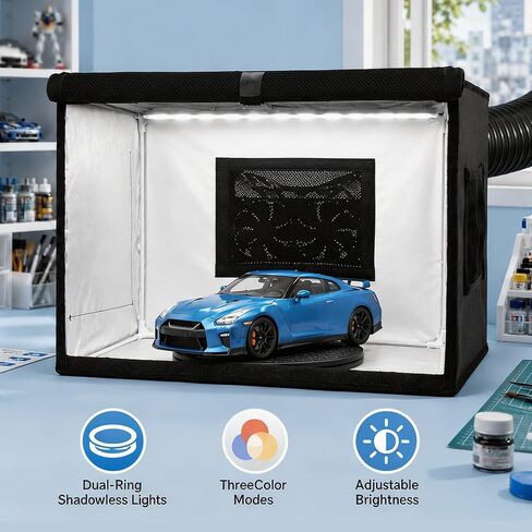 Airbrush Spray Booth with Dual Exhaust Fans, Portable Paint Booth in Kuwait