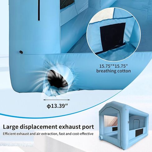 13x10x9FT Inflatable Paint Booth with 750W Blower & Filter System in Kuwait