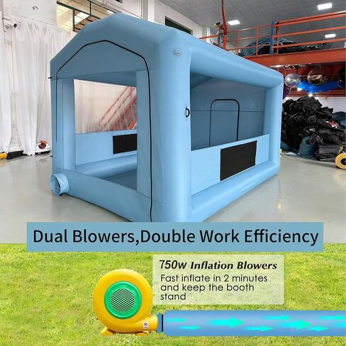 13x10x9FT Inflatable Paint Booth with 750W Blower & Filter System in Kuwait
