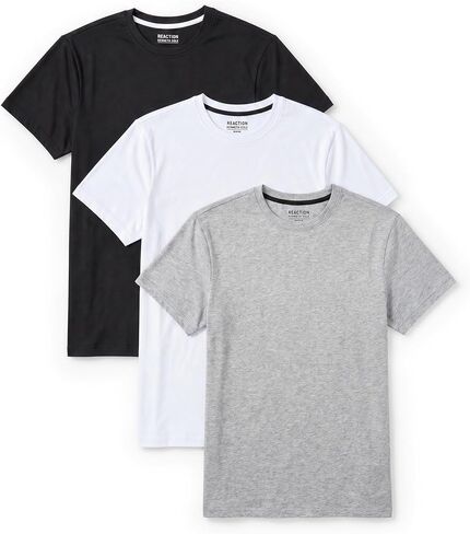 Kenneth Cole Reaction Mens T-Shirt Pack of 3 - UPF 50+ Cotton/Spandex Jersey Slim Fit T Shirts for Men - Tee Shirts 3-Pack in Kuwait