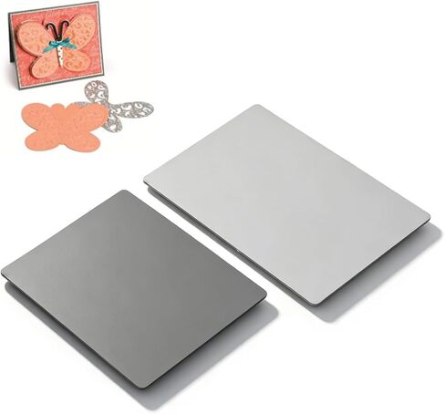 Embossing Mat Set 2 Pcs Polycarbonate Plastic and Silicone Embossing Pads, 8.66x5.91 Inch Impressions Pad, Compatible with Manual Die Cutting Embossing Crafts Machines in Kuwait