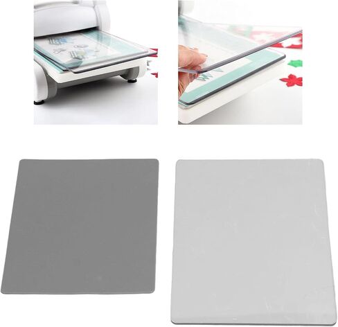 Embossing Mat Set 2 Pcs Polycarbonate Plastic and Silicone Embossing Pads, 8.66x5.91 Inch Impressions Pad, Compatible with Manual Die Cutting Embossing Crafts Machines in Kuwait