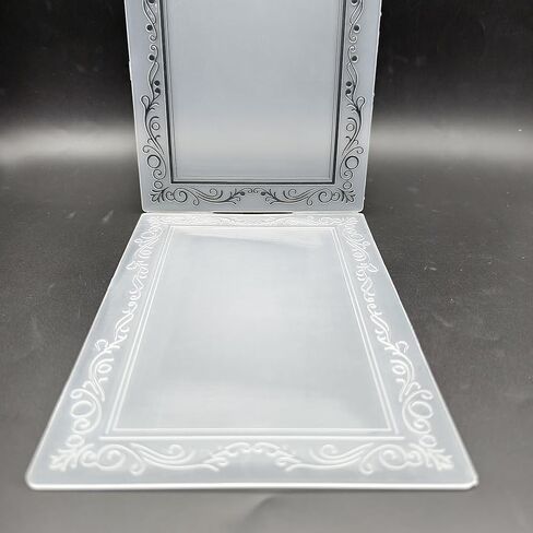 Plastic Embossing Folder 5x7 Inch Simple Photo Frame Paper Crafts Plastic Textured Impressions for Card Making Scrapbooking in Kuwait