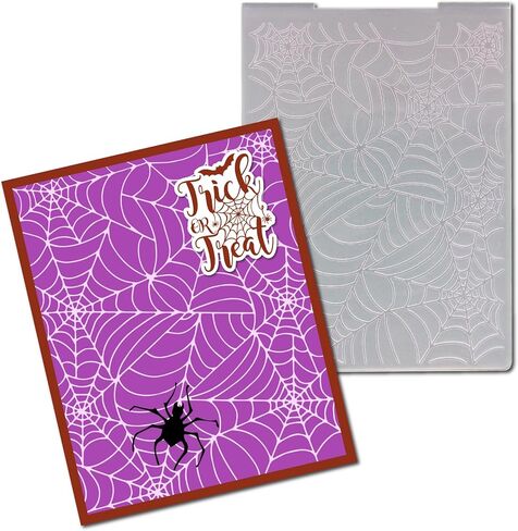 Arbuya Happy Halloween Spider Web Embossing Folders for Card Making Scrapbooking Tags and Other Paper Crafting Decoration in Kuwait