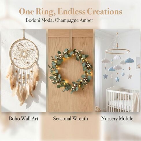 8pcs Metal Floral Hoops for Dream Catchers and Wreath Making in Kuwait