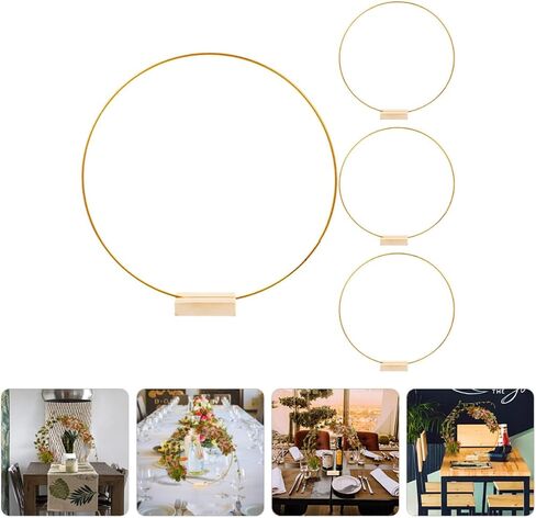 Flower Hoops 2 Set Iron Dreamcatcher Decor with Stand in Kuwait