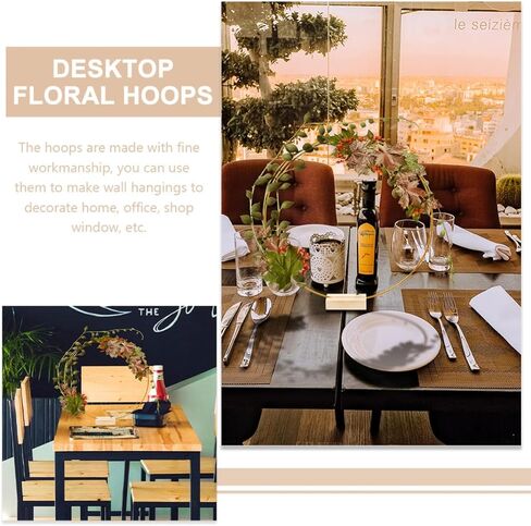 Flower Hoops 2 Set Iron Dreamcatcher Decor with Stand in Kuwait
