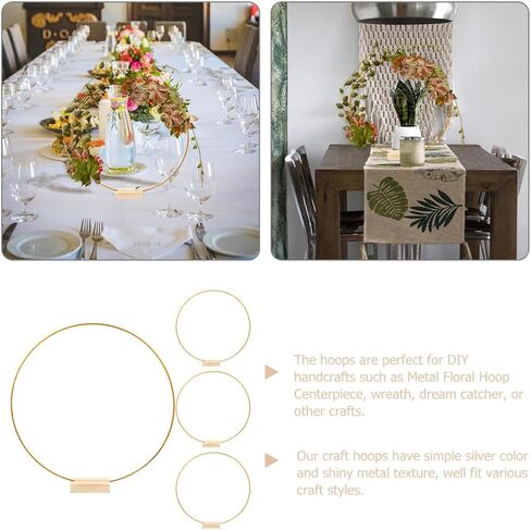 2 Set Metal Dream Catcher Rings for Floral Craft Centerpieces in Kuwait